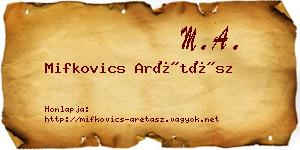 Mifkovics Arétász névjegykártya
